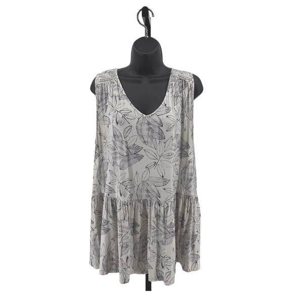 Style & Co & Merona Tank Top Bundle XL Yellow, White/Blue V-Neck Bohemian Summer - Picture 2 of 16